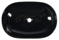 Sapho Priori pultra tehető kerámia mosdó, fekete színben PI031 58x40 cm