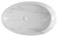 Sapho Dalma 68x44 cm pultra tehető mosdó, fehér márvány színben MM317