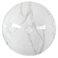 Sapho Dalma 42 cm pultra tehető mosdó, fehér márvány színben MM117