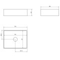 Sapho Formigo beton mosdó, pultra tehető 47,5x36,5 cm antracit FG016