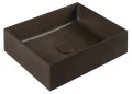 Sapho Formigo beton mosdó, pultra tehető 47,5x36,5 cm sötét barna FG014