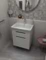 Sapho City kerámia mosdó, falra szerelhető, bútorba építhető 50x40 cm KE050