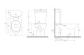 Sapho Kairo PC105 monoblokk WC hátsó kifolyású, tartállyal