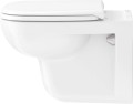 Duravit D-Code COMPACT WC ülőke, normál záródású, nemesacél zsanérral