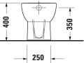 Duravit Durastyle No.1 Rimless - perem nélküli álló WC, alsó kifolyású, mélyöblítésű
