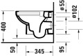 Duravit Durastyle No.1 Rimless - perem nélküli Compact fali WC (rövidített kivitel) + lecsapód