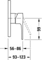Duravit B.1 falsík alatti 1 funkciós zuhanycsaptelep (látszó rész)
