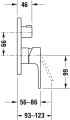 Duravit B.1 falsík alatti 2 funkciós zuhanycsaptelep (látszó rész)