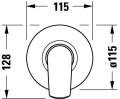 Duravit Durastyle No.1 falsík alatti 1 funkciós zuhanycsaptelep, belső egységgel együtt