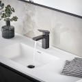 Hansgrohe Vernis Shape 100 mosdócsaptelep, automata leeresztővel, matt fekete