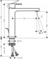 Hansgrohe Vernis Shape 190 mosdócsaptelep, automata leeresztővel, króm