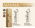 Tboss Manna F140 2A (Dana, Noto, Nola) kiegészítő szekrény, 34 színben és 3 féle fogantyúval