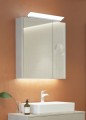 Tboss Mirror Box Cut 75x80 cm felső tükrös szekrény LED világítással, piperetükörrel, 33 sz