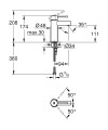 Grohe Essence 2023 mosdócsaptelep S méret, leeresztő nélkül 34813001