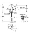 Grohe Essence 2023 mosdócsaptelep M méret, click-clack leeresztővel 24181001