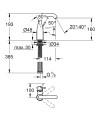 Grohe Essence 2023 mosdócsaptelep M méret, fekete, leeresztő nélkül 24176KF1