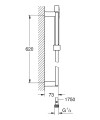 Grohe Euphoria Cube+ Stick rudas zuhanyszett, 1 funkciós zuhanyfejjel 27891000