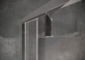 Ravak Nextyt NSKK3 100 cm íves zuhanykabin, kifelé nyíló ajtóval, fényes króm kerettel, átl