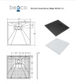 Besco Vexo Ultraslim, kőhatású, szögletes 80x80 cm zuhanytálca, fehér + szifonnal együtt