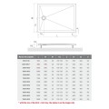 Roltechnik Marmo Neo Square 80x100 cm aszimmetrikus, szögletes, öntöttmárvány zuhanytálca