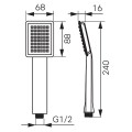 Ferro Sinus Black kézizuhany, fekete S170BL-B