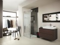 Deante Cubic 80x80 cm szögletes zuhanykabin, nyíló ajtóval, króm profillal, vízkőmentes átl