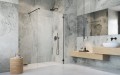 Radaway Essenza Pro Walk In zuhanyfal, átlátszó üveggel, fekete vagy fehér profillal