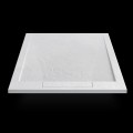 Arezzo Design Stone 90x90 cm kőhatású, lapos, csúszásmentes öntöttmárvány zuhanytálca, 4 s