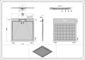 Arezzo Design Stone 90x90 cm kőhatású, lapos, csúszásmentes öntöttmárvány zuhanytálca, 4 s