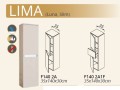 Tboss Lima F140 2A 1F (Luna, Slim) fali kiegészítő bútor, 2 ajtóval, 1 fiókkal, 33 színben v
