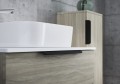 Tboss Carvea 120 2F fali alsó fürdőszobabútor 2 fiókkal, kerámia mosdóval, 3 féle fogantyúv