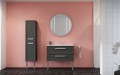 Tboss Finix fali alsó fürdőszobabútor 2 fiókkal, öntöttmárvány mosdóval, 3 féle fogantyú