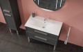 Tboss Finix fali alsó fürdőszobabútor 2 fiókkal, öntöttmárvány mosdóval, 3 féle fogantyú