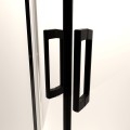 Radaway Premium Pro Black KDD 80x80 cm szögletes zuhanykabin, dupla tolóajtóval, átlátszó üve