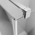 Radaway EOS KDJ-B szögletes zuhanykabin nyíló ajtóval, átlátszó üveggel, króm kerettel