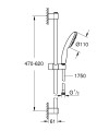 Grohe Tempesta 110 zuhanyszett fali, állítható rúddal, 1 funkciós zuhanyfejjel 27924003