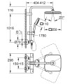 Grohe Tempesta System 250 Cube szögletes zuhanyrendszer, termosztátos csapteleppel 26689001