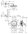 Grohe Eurocube falsík alatti komplett zuhanyrendszer, Tempesta 250 Cube fejzuhannyal 25289000