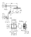 Grohe Grohtherm falsík alatti komplett zuhanyrendszer, Tempesta 250 fejzuhannyal 34872000