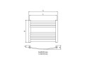 Radeco Enzo AK4-500 törölközőszárító radiátor, fehér 1060x530 mm