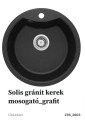 Deante Solis 48 cm kerek gránit mosogató, 1 medence, 2 színben: metallic grey, graphite