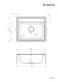Deante Soul 60x50 cm rozsdamentes acél mosogató, 1 medence