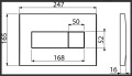 Alcaplast M371 nyomólap, falba építhető WC tartályokhoz, króm