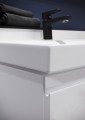 Cersanit Moduo fali, alsó fürdőszobabútor 45 cm-es mélységgel + kerámia mosdó, magasfényű
