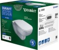 Duravit D-Code Rimless - perem nélküli fali WC + lecsapódásmentes WC ülőke SZETT