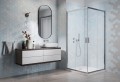 H2O Comfort C 90x90 cm zuhanykabin, króm profillal + Nero C előlapos zuhanytálca + ST620 zuhanyt�