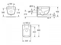 Arezzo Design Ohio Rimless, perem nélküli fali + Ohio Slim Soft close, lecsapódásmentes WC ülő