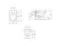 Arezzo Design Vermont Rimless, perem nélküli fali + Vermont Soft close, lecsapódásmentes WC ül�