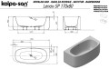 Kolpa San Lenox SP 170x80 cm falhoz tolható akril, térben álló kád előlappal + le- és túlfol