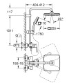 Grohe Tempesta System 250 Cube szögletes zuhanyrendszer, egykaros csapteleppel 26692001